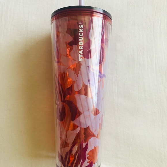 🌸STARBUCKS 24 oz. Rose w/Floral Design Tumbler